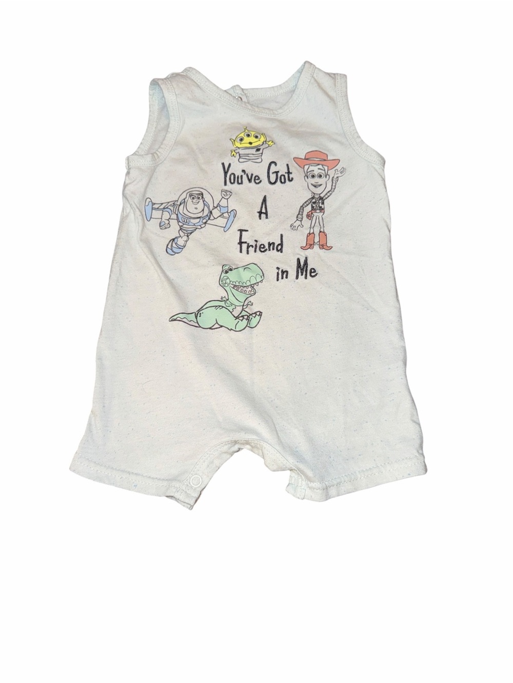 Disney Kids White One-Piece Toy Story Graphic Romper